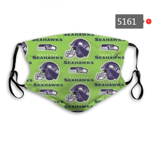 2020 NFL Seattle Seahawks #5 Dust mask with filter->nfl dust mask->Sports Accessory